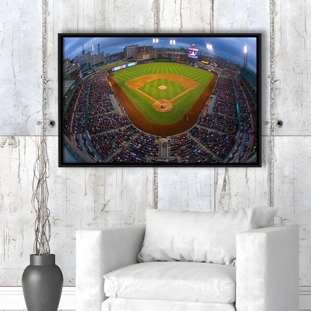 AutoZone Park, Stadium Canvas, Sport Art, Framed Canvas Print Wall Art, Floating Frame