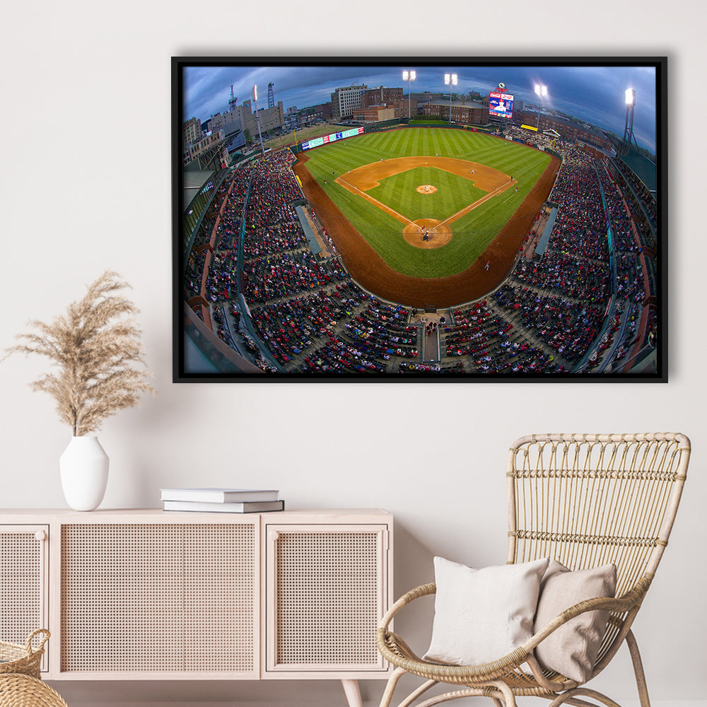 AutoZone Park, Stadium Canvas, Sport Art, Framed Canvas Print Wall Art, Floating Frame