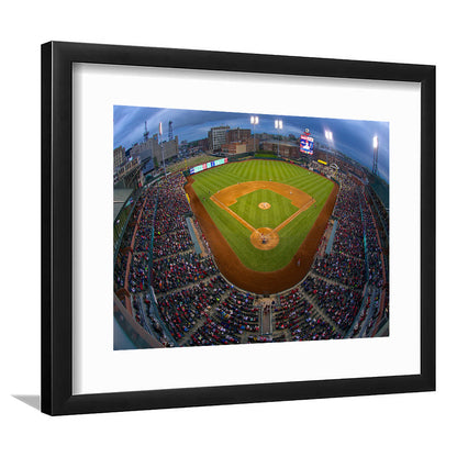 AutoZone Park, Stadium Canvas, Sport Art, Gift for him, White Border Framed Art Print Wall Decor
