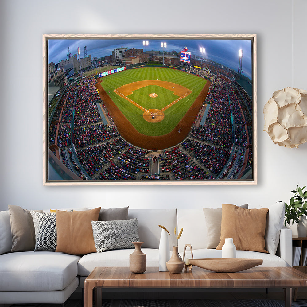 AutoZone Park, Stadium Canvas, Sport Art, Framed Canvas Print Wall Art, Floating Frame