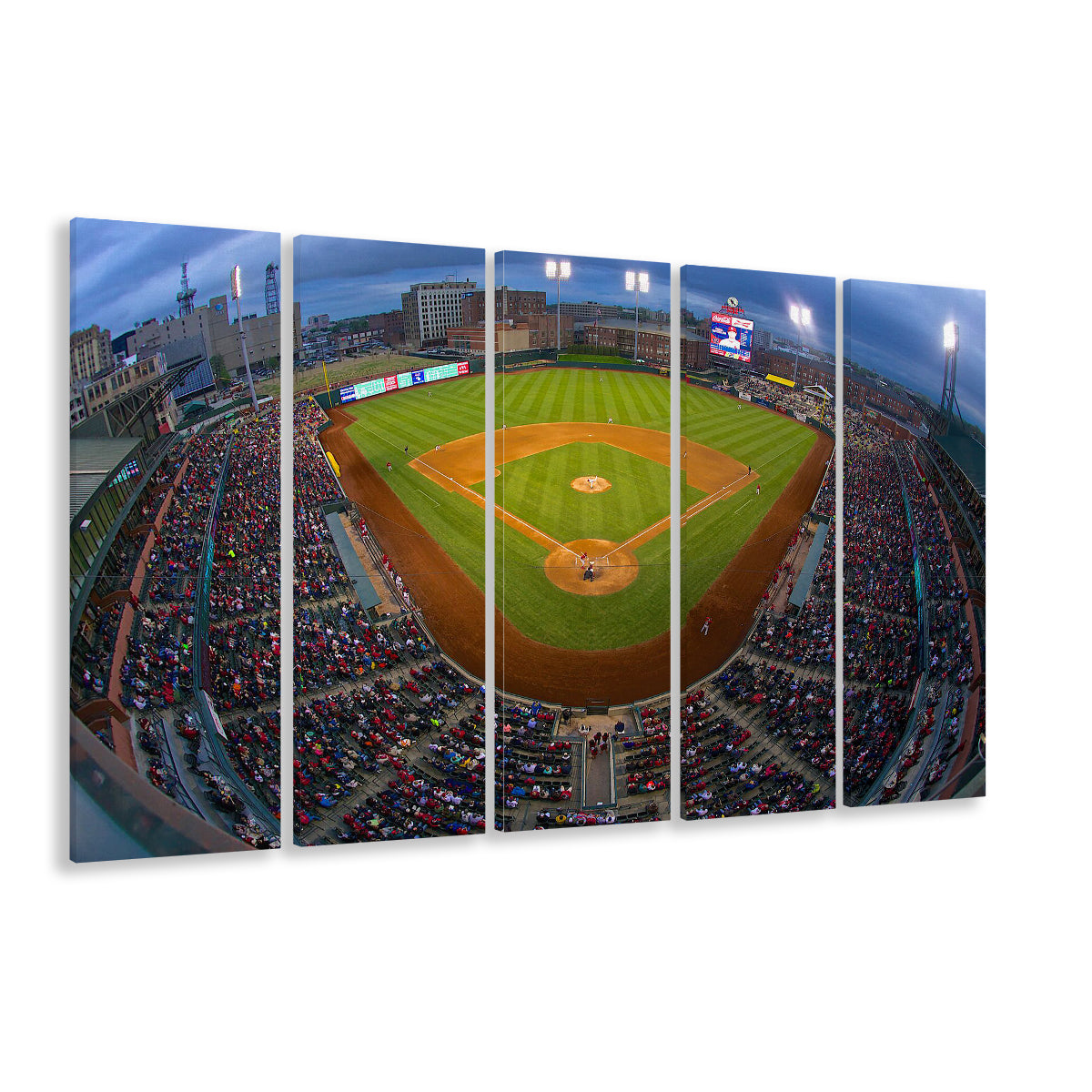AutoZone Park, Stadium Canvas, Sport Art, 5 Panel B, Extra Large Canvas, Canvas Print Wall Art