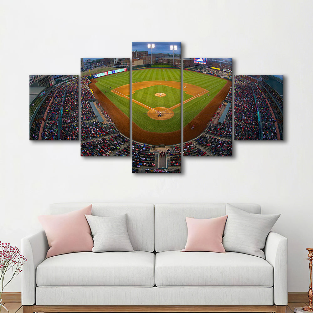 AutoZone Park, Stadium Canvas, Sport Art, Gift for him, 5 Panel, Large Canvas, Canvas Print Wall Art