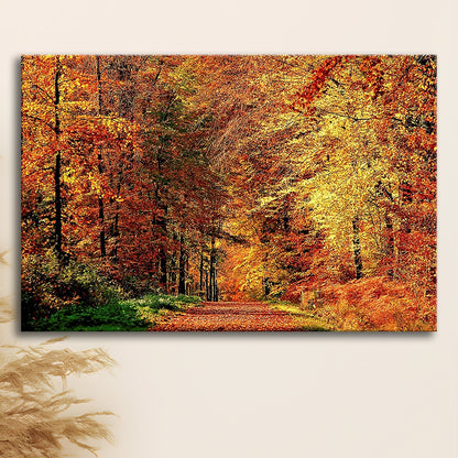 Autumn Way Large Stretched Canvas Floating Frame Wall Art Print, Cavas Print Wall Art Hom Decor
