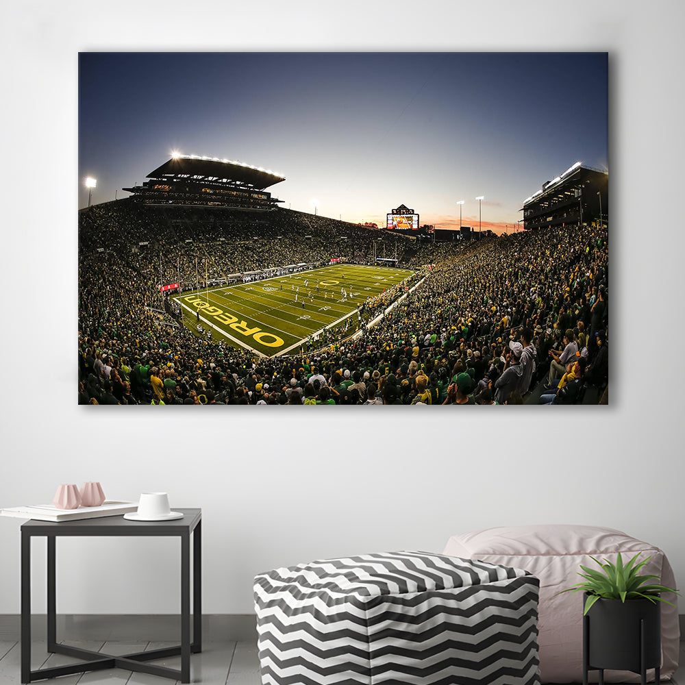 Autzen Oregon football Stadium, Stadium Canvas, Sport Art, Gift for him, Man Cave Decor, Art Print, Canvas Print Wall Art