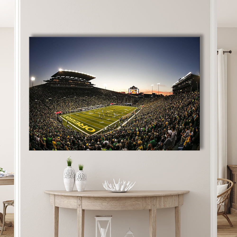 Autzen Oregon football Stadium, Stadium Canvas, Sport Art, Gift for him, Man Cave Decor, Art Print, Canvas Print Wall Art