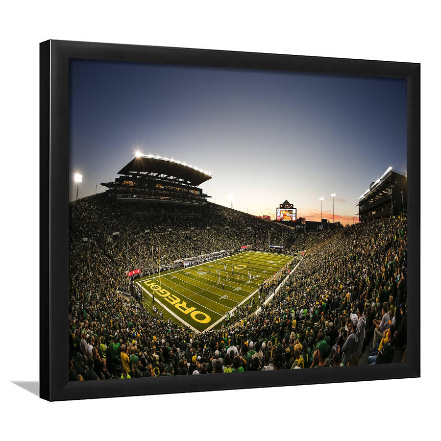 Autzen Oregon football Stadium, Stadium Canvas, Sport Art, Gift for him, Framed Art Print Wall Decor, Picture Framed