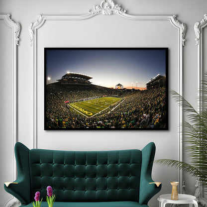 Autzen Oregon football Stadium, Stadium Canvas, Sport Art, Gift for him, Framed Art Print Wall Decor, Picture Framed