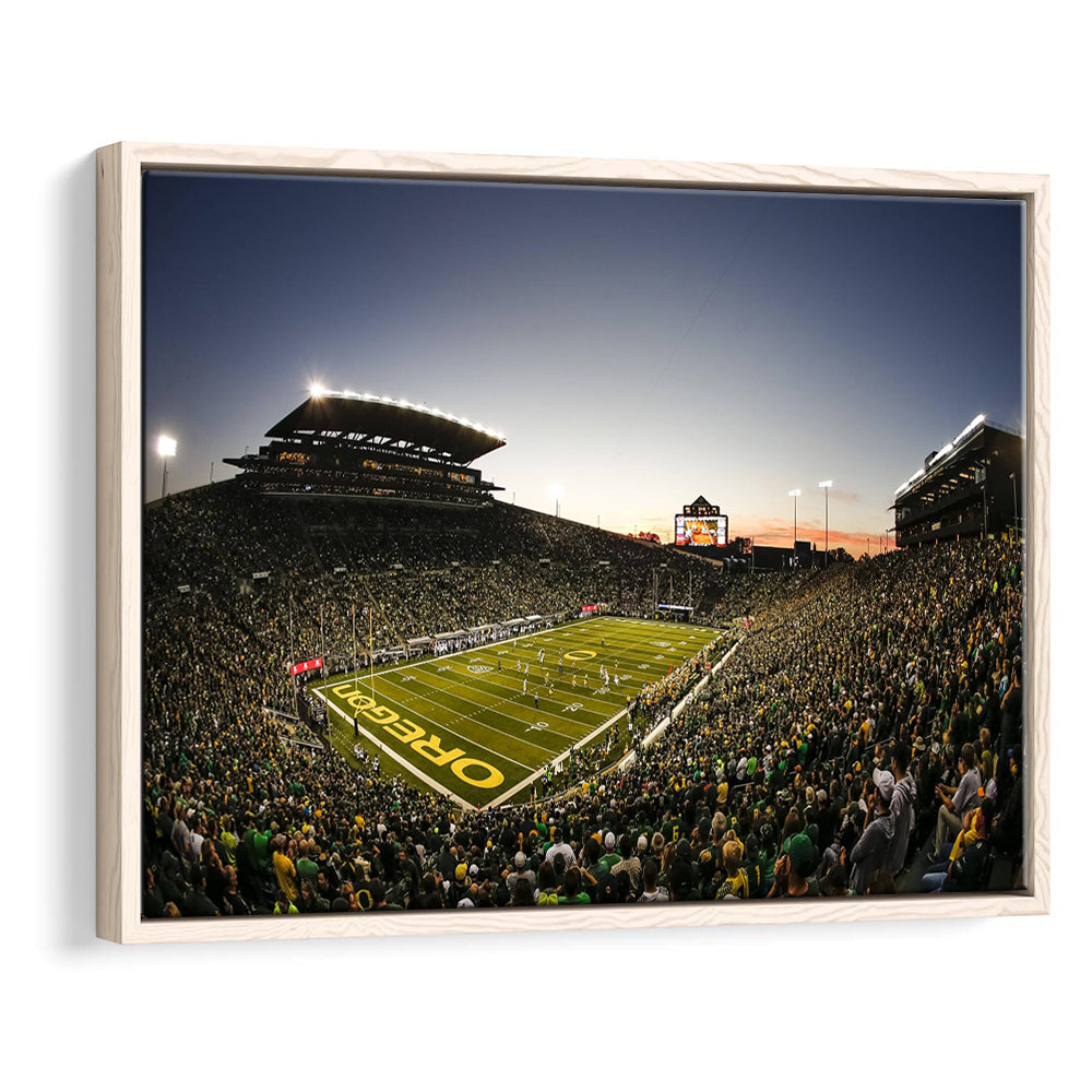 Autzen Oregon football Stadium, Stadium Canvas, Sport Art, Framed Canvas Print Wall Art, Floating Frame
