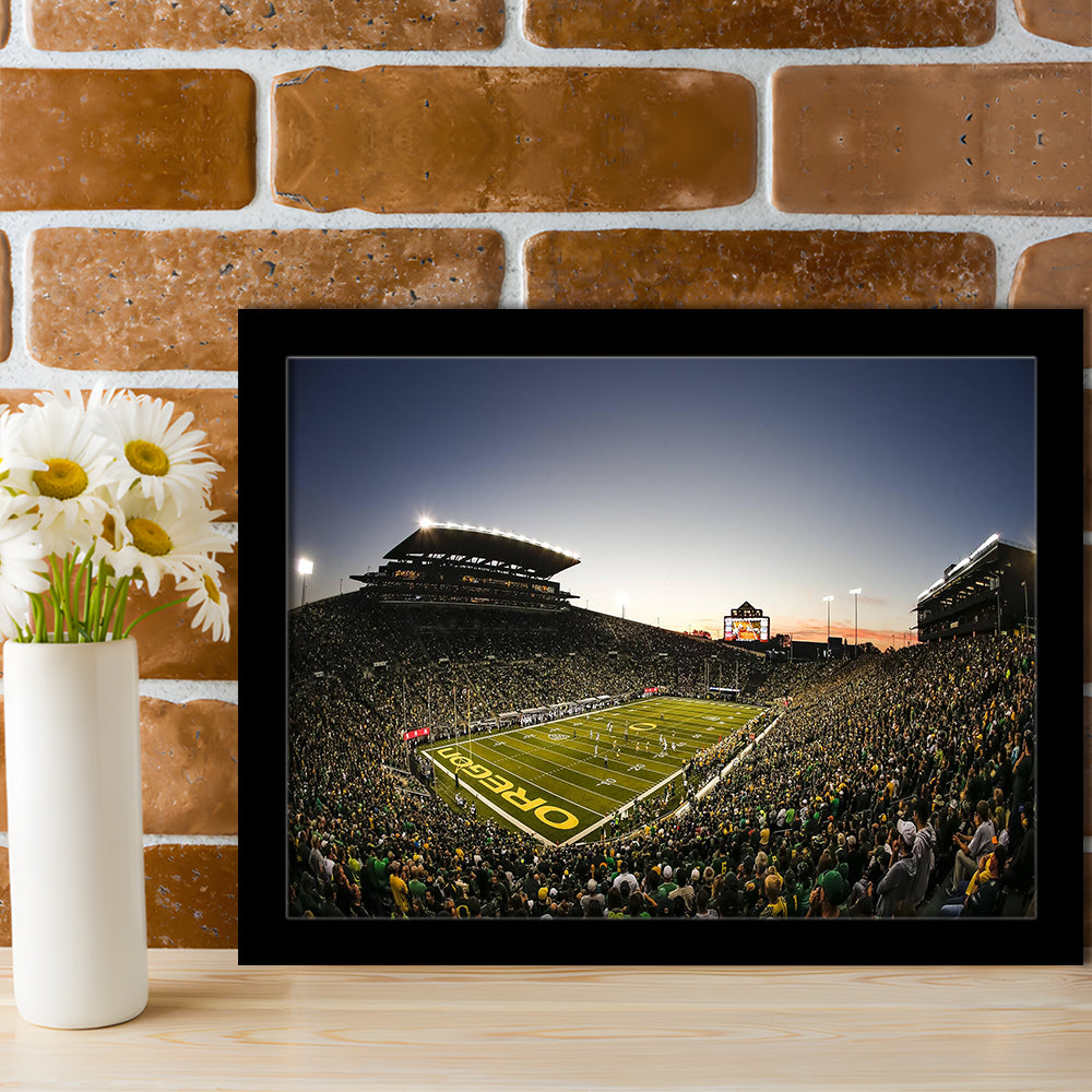 Autzen Oregon football Stadium, Stadium Canvas, Sport Art, Gift for him, Framed Art Print Wall Decor, Picture Framed
