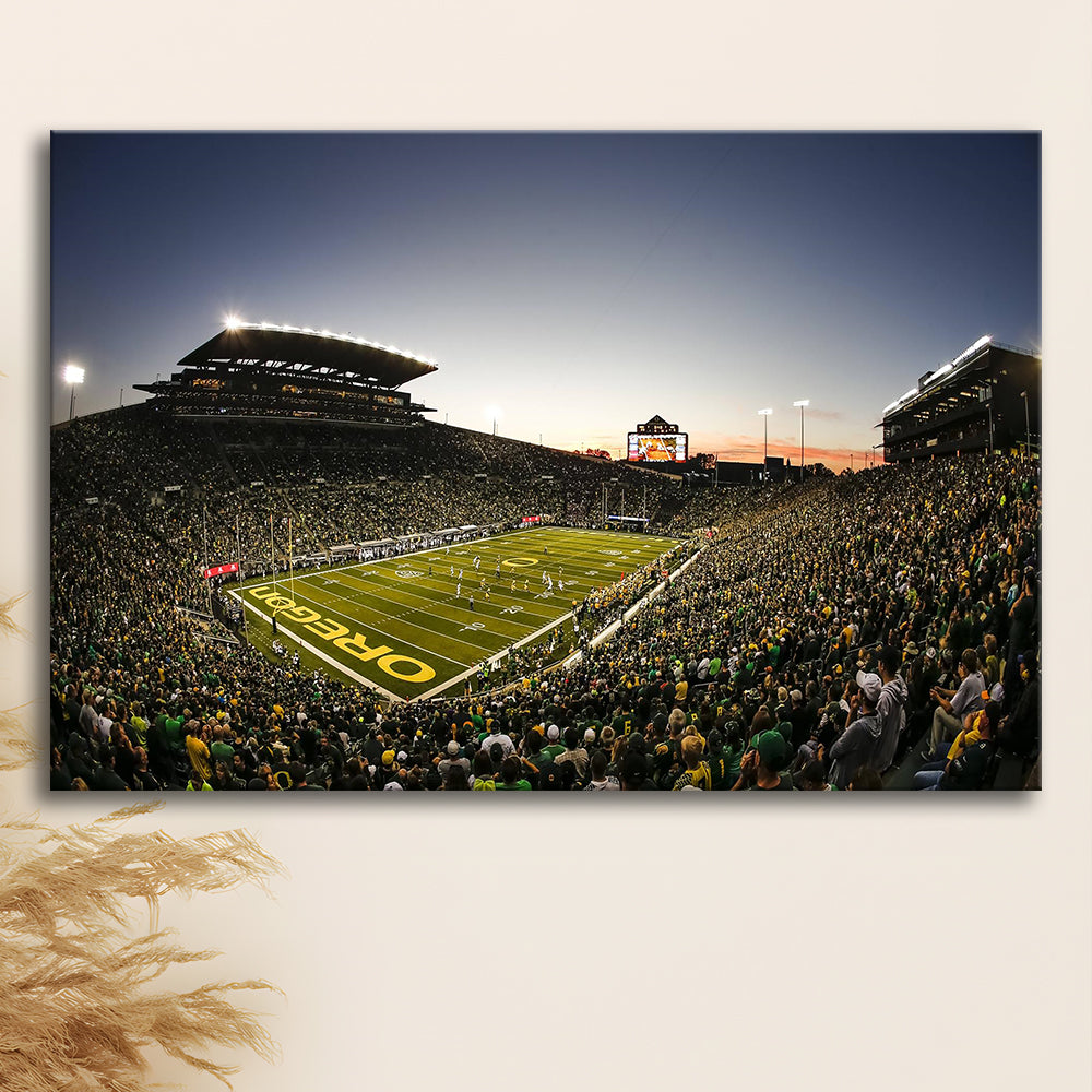Autzen Oregon football Stadium, Stadium Canvas, Sport Art, Gift for him, Man Cave Decor, Art Print, Canvas Print Wall Art