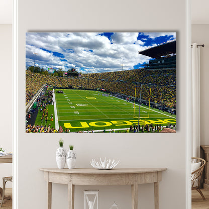 Autzen Stadium Field, Stadium Canvas, Sport Art, Gift for him, Man Cave Decor, Art Print, Canvas Print Wall Art
