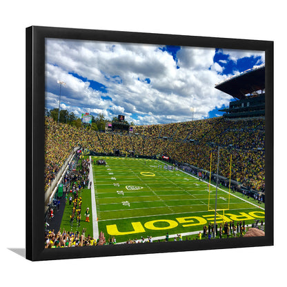 Autzen Stadium Field, Stadium Canvas, Sport Art, Gift for him, Framed Art Print Wall Decor, Picture Framed