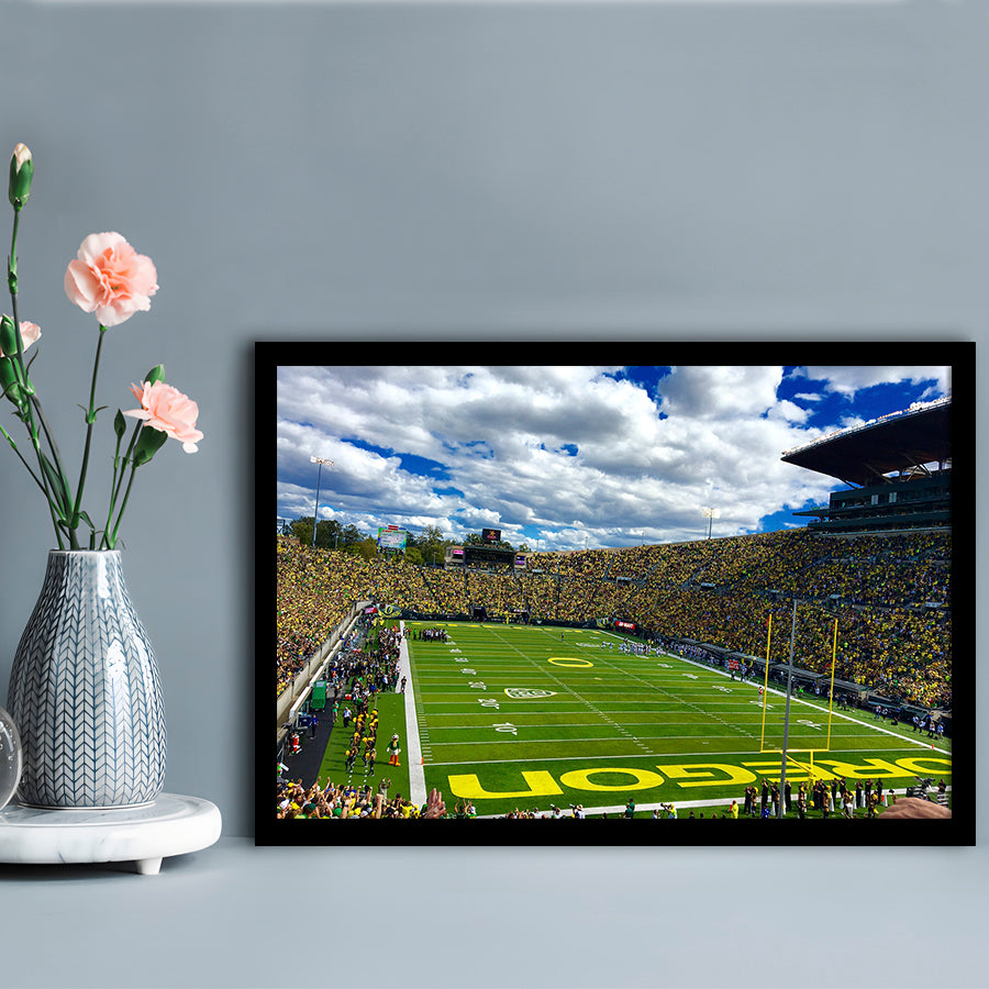Autzen Stadium Field, Stadium Canvas, Sport Art, Gift for him, Framed Art Print Wall Decor, Picture Framed