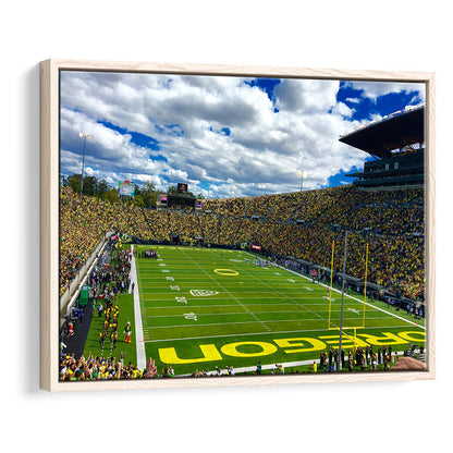 Autzen Stadium Field, Stadium Canvas, Sport Art, Framed Canvas Print Wall Art, Floating Frame