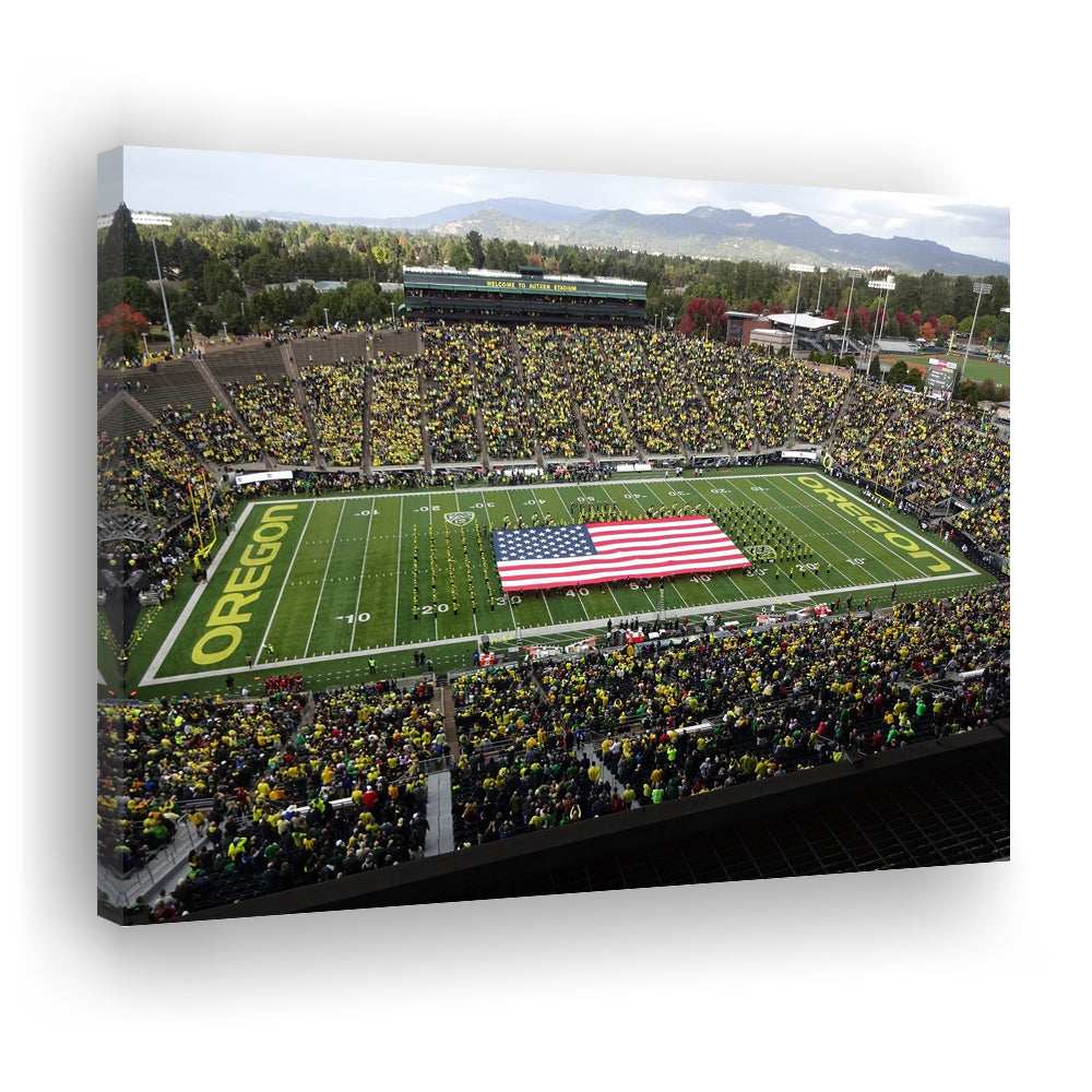 Autzen Stadium Interior, Stadium Canvas, Sport Art, Gift for him, Man Cave Decor, Art Print, Canvas Print Wall Art