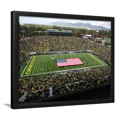 Autzen Stadium Interior, Stadium Canvas, Sport Art, Gift for him, Framed Art Print Wall Decor, Picture Framed