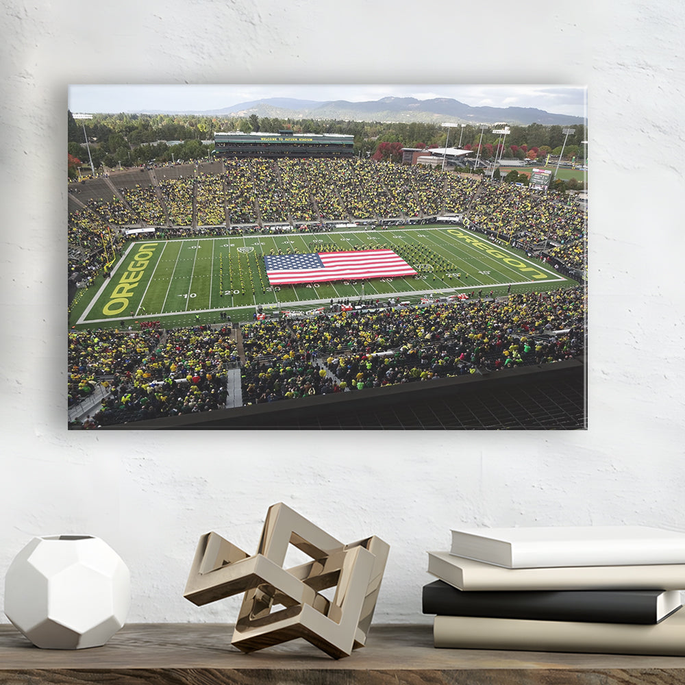 Autzen Stadium Interior, Stadium Canvas, Sport Art, Gift for him, Man Cave Decor, Art Print, Canvas Print Wall Art