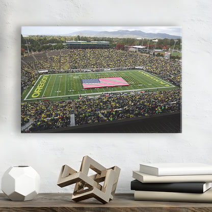 Autzen Stadium Interior, Stadium Canvas, Sport Art, Gift for him, Man Cave Decor, Art Print, Canvas Print Wall Art