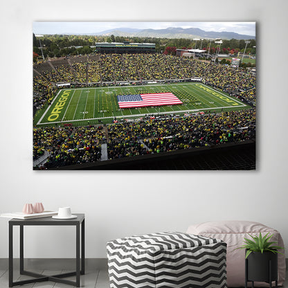 Autzen Stadium Interior, Stadium Canvas, Sport Art, Gift for him, Man Cave Decor, Art Print, Canvas Print Wall Art