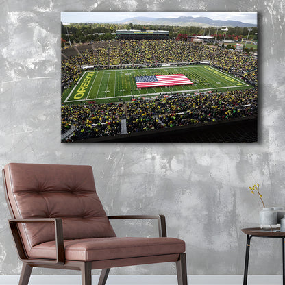 Autzen Stadium Interior, Stadium Canvas, Sport Art, Gift for him, Man Cave Decor, Art Print, Canvas Print Wall Art