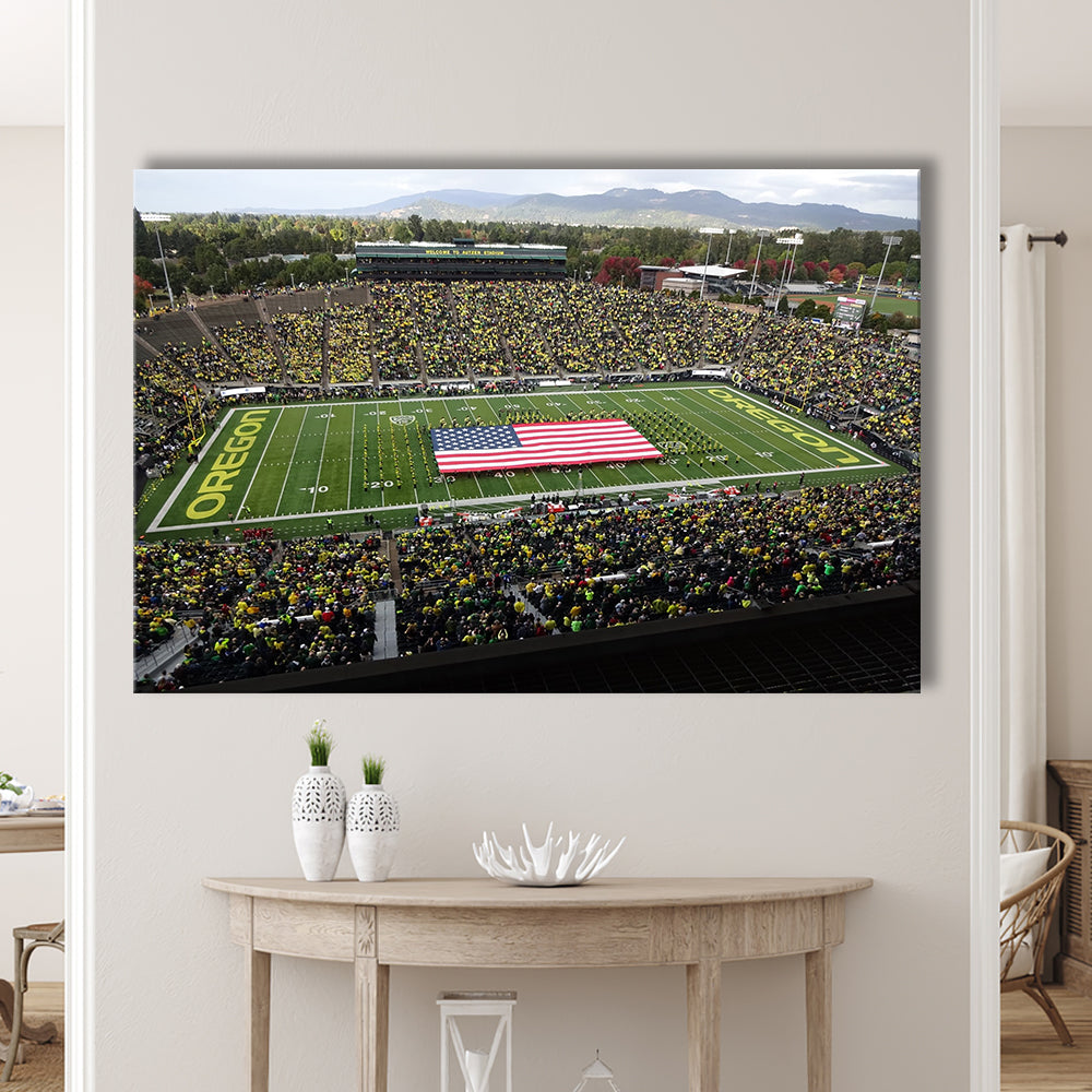 Autzen Stadium Interior, Stadium Canvas, Sport Art, Gift for him, Man Cave Decor, Art Print, Canvas Print Wall Art