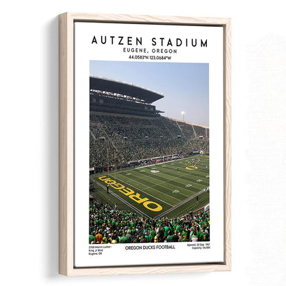 Autzen Stadium , Oregon Ducks Football Stadium Wall Art Print, Sport Art Print, Framed Canvas Prints Wall Art