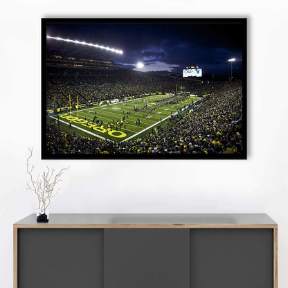 Autzen Stadium Oregon, Stadium Canvas, Sport Art, Fan Gifts, Framed Art Print Wall Decor, Picture Framed