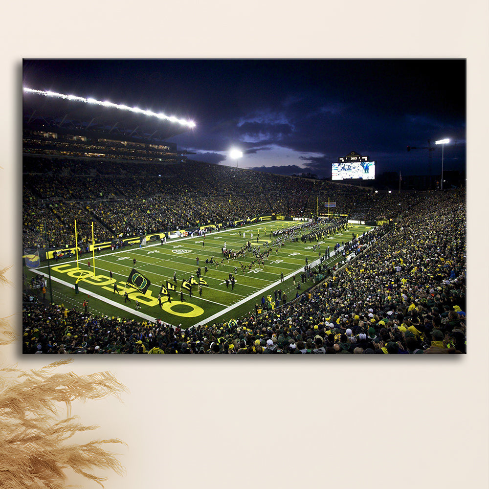 Autzen Stadium Oregon, Stadium Canvas, Sport Art, Fan Gifts, Man Cave Decor, Art Print, Canvas Print Wall Art