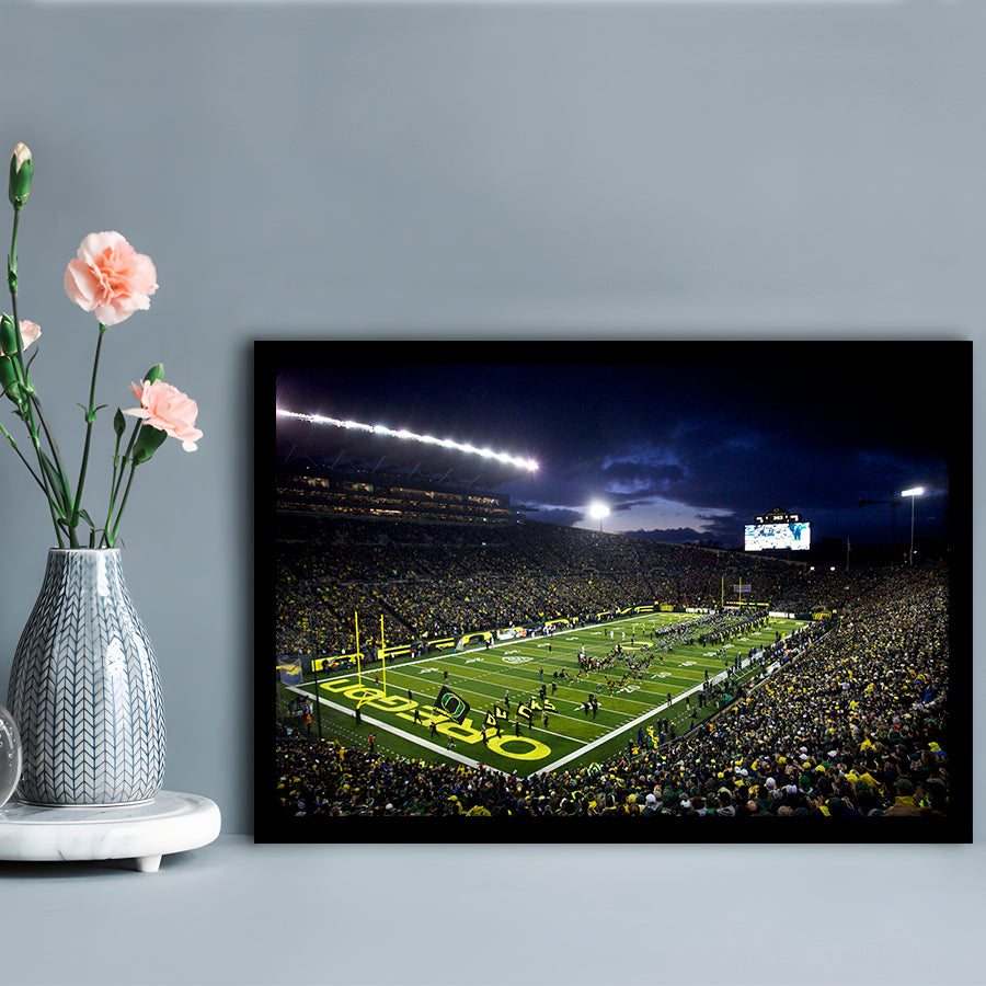 Autzen Stadium Oregon, Stadium Canvas, Sport Art, Fan Gifts, Framed Art Print Wall Decor, Picture Framed