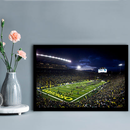 Autzen Stadium Oregon, Stadium Canvas, Sport Art, Fan Gifts, Framed Art Print Wall Decor, Picture Framed