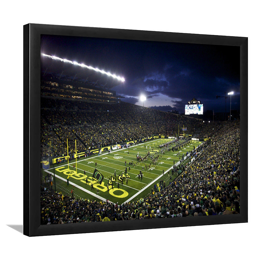 Autzen Stadium Oregon, Stadium Canvas, Sport Art, Fan Gifts, Framed Art Print Wall Decor, Picture Framed