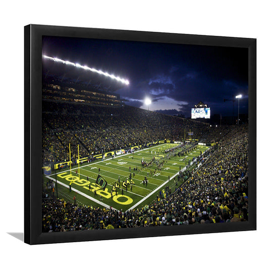 Autzen Stadium Oregon, Stadium Canvas, Sport Art, Fan Gifts, Framed Art Print Wall Decor, Picture Framed