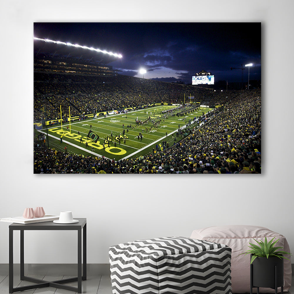 Autzen Stadium Oregon, Stadium Canvas, Sport Art, Fan Gifts, Man Cave Decor, Art Print, Canvas Print Wall Art