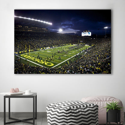 Autzen Stadium Oregon, Stadium Canvas, Sport Art, Fan Gifts, Man Cave Decor, Art Print, Canvas Print Wall Art