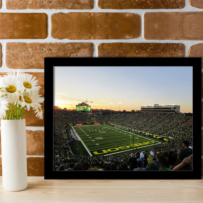 Autzen Stadium Oregon, Stadium Canvas, Sport Art, Gift for him, Framed Art Print Wall Decor, Picture Framed