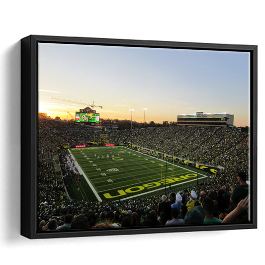 Autzen Stadium Oregon, Stadium Canvas, Sport Art, Framed Canvas Print Wall Art, Floating Frame