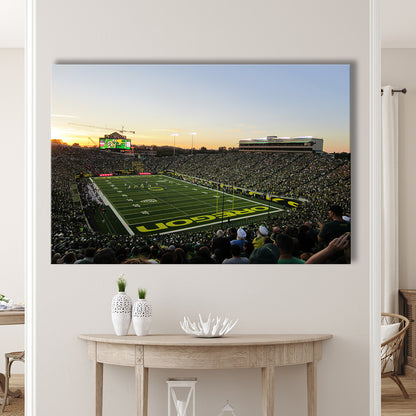 Autzen Stadium Oregon, Stadium Canvas, Sport Art, Gift for him, Man Cave Decor, Art Print, Canvas Print Wall Art