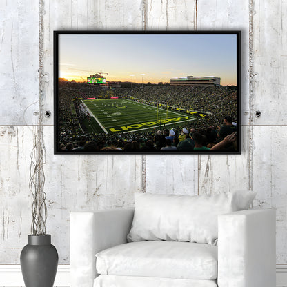 Autzen Stadium Oregon, Stadium Canvas, Sport Art, Framed Canvas Print Wall Art, Floating Frame