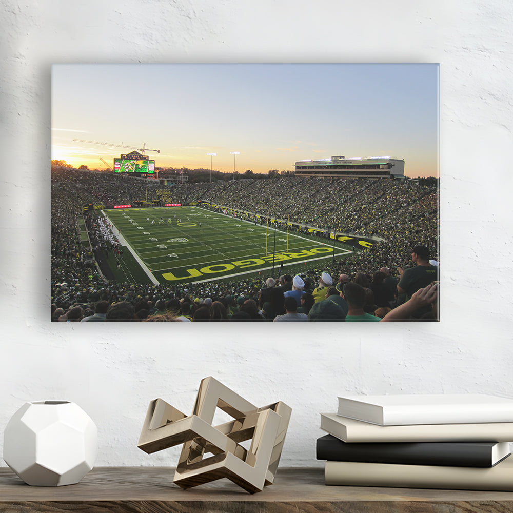 Autzen Stadium Oregon, Stadium Canvas, Sport Art, Gift for him, Man Cave Decor, Art Print, Canvas Print Wall Art