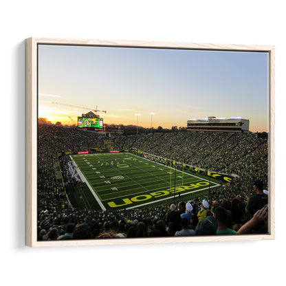 Autzen Stadium Oregon, Stadium Canvas, Sport Art, Framed Canvas Print Wall Art, Floating Frame