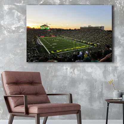 Autzen Stadium Oregon, Stadium Canvas, Sport Art, Gift for him, Man Cave Decor, Art Print, Canvas Print Wall Art