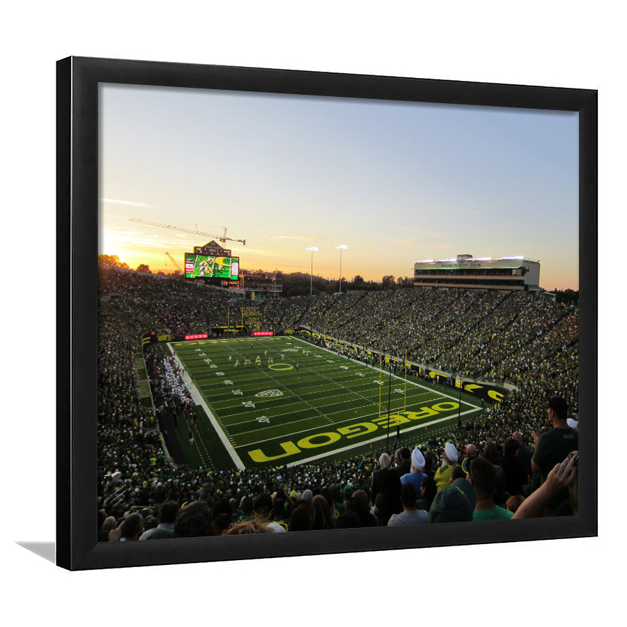 Autzen Stadium Oregon, Stadium Canvas, Sport Art, Gift for him, Framed Art Print Wall Decor, Picture Framed