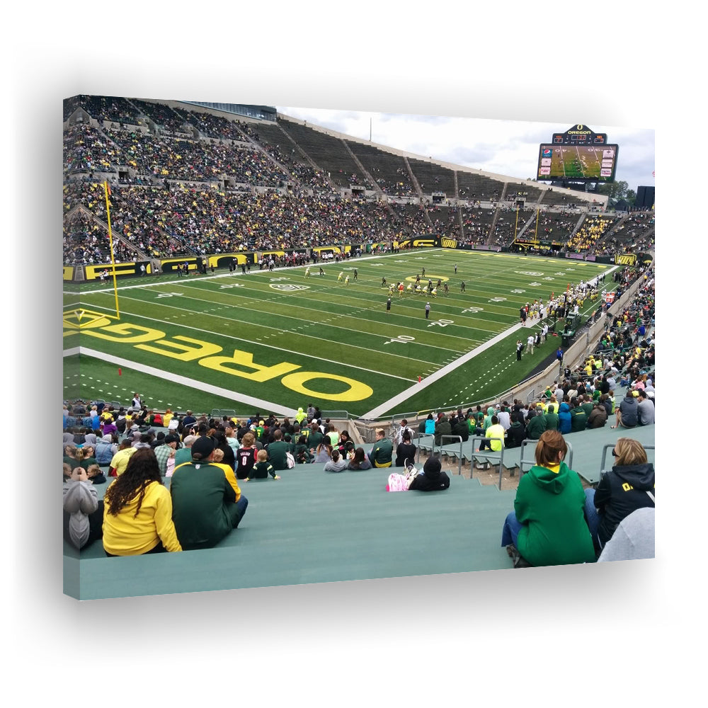 Autzen Stadium Section, Stadium Canvas, Sport Art, Gift for him, Man Cave Decor, Art Print, Canvas Print Wall Art