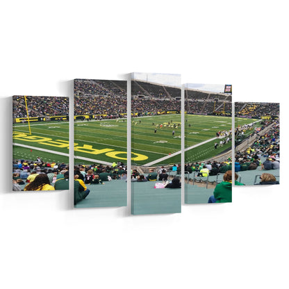 Autzen Stadium Section, Stadium Canvas, Sport Art, Gift for him, 5 Panel, Large Canvas, Canvas Print Wall Art