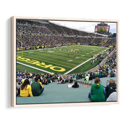 Autzen Stadium Section, Stadium Canvas, Sport Art, Framed Canvas Print Wall Art, Floating Frame