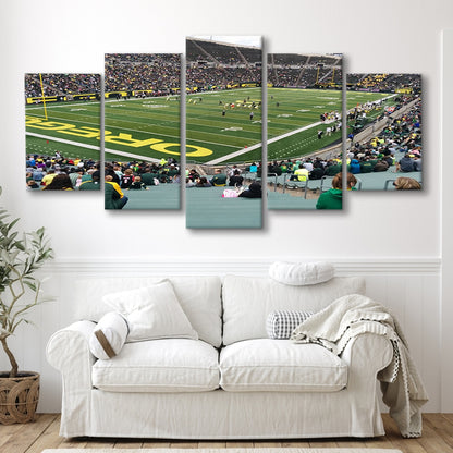 Autzen Stadium Section, Stadium Canvas, Sport Art, Gift for him, 5 Panel, Large Canvas, Canvas Print Wall Art