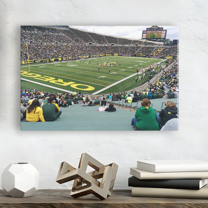 Autzen Stadium Section, Stadium Canvas, Sport Art, Gift for him, Man Cave Decor, Art Print, Canvas Print Wall Art