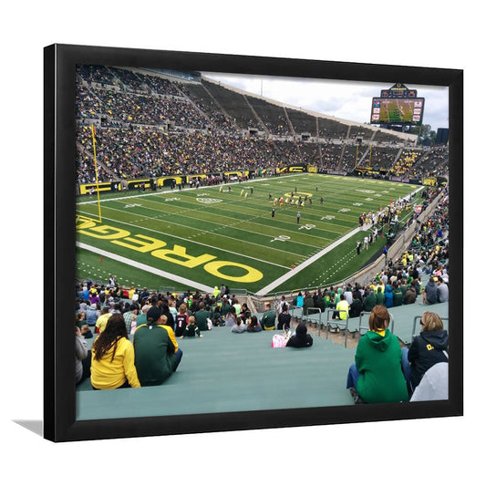 Autzen Stadium Section, Stadium Canvas, Sport Art, Gift for him, Framed Art Print Wall Decor, Picture Framed