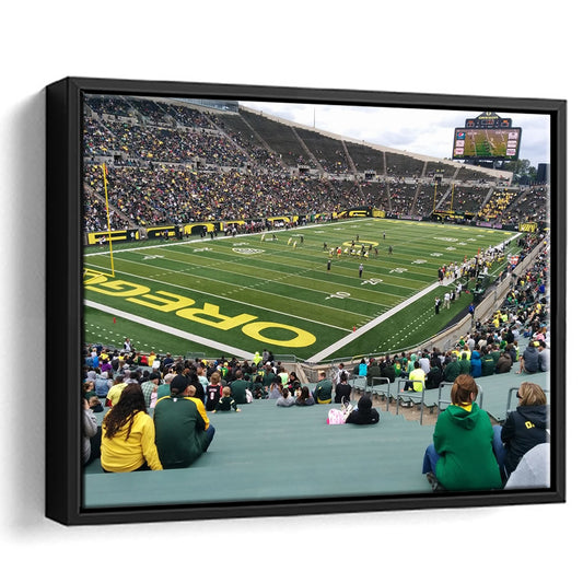 Autzen Stadium Section, Stadium Canvas, Sport Art, Framed Canvas Print Wall Art, Floating Frame