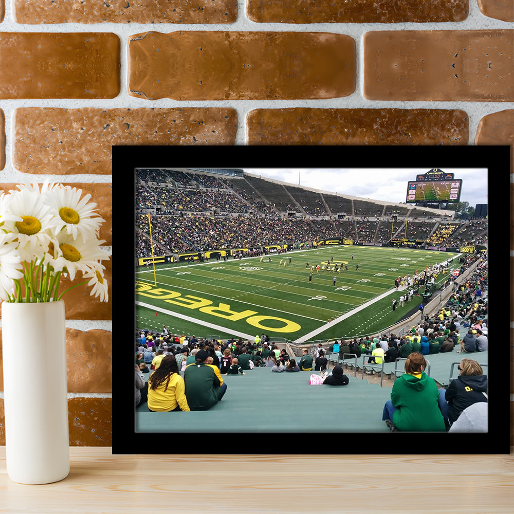Autzen Stadium Section, Stadium Canvas, Sport Art, Gift for him, Framed Art Print Wall Decor, Picture Framed